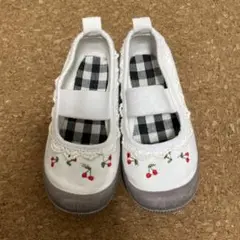 māmālaku チェリー刺繍 ベビーシューズ 15.0 EE