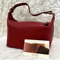 COACH ボルドーレザー ショルダーバッグ 保存袋付き - メルカリ