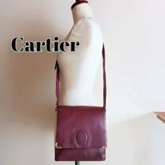 良品 カルティエ ヴィンテージ レザー ショルダーバッグ 鞄 レディース メンズのサムネイル