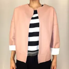 【2点購入で¥1000 OFF】☆ ノーカラー レザー ジャケット ☆