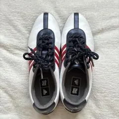 美品　adidas ゴルフシューズ ホワイト/レッド／ネイビー　レディース