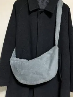 ショルダーバッグ　グレー　ハンドメイド