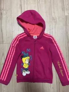 adidas ミニーマウス パーカー 120cm ピンク　アディダス　ディズニー