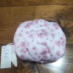 新品未使用　ジェラートピケ　さくら柄ポーチ ピンク