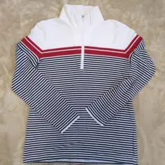 23区 GOLF ストライプ長袖ポロシャツ III