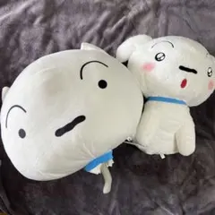 くれよんしんちゃん　しろ　ぬいぐるみ&バルーン型ぬいぐるみ(2個セット)