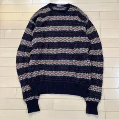 3.9 ポロバイラルフローレン ノルディックセーター 総柄 ネイビー 170