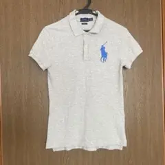 y2k平成ギャル ポロラルフローレン ビックポニーポロシャツ S グレー