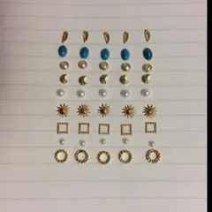 ネイルパーツ45個セット 2種類まで変更できます