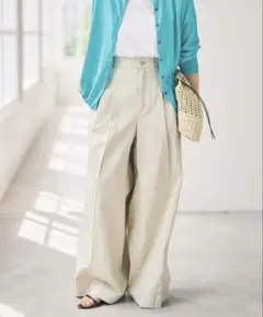 Spick and Span ルーズベイカーパンツ size34／ホワイト - メルカリ