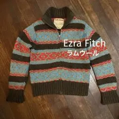 希少 Ezra Fitch エズラ・フィッチ 手編み ラムウールセーター