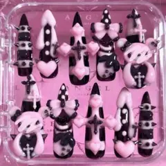 ❤︎現品︎︎︎︎❤︎ 量産型 地雷 平成女児 ゴテゴテ 姫系 ネイルチップ 女児ネイル