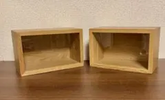 【無印良品】木製小型展示ケース・2点（スライド式アクリル扉）のサムネイル