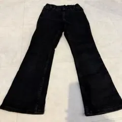 GU ストレッチ　フレアパンツ 130