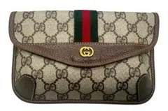 ★GUCCI オールドグッチ GG柄 シェリーライン ポーチ