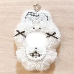 ちびぐるみ にじぱぺっと ぬい服 10cm 白 うさぎ 黒 スタイ 着ぐるみ