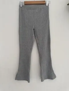 140cm ZARA リブ編みフレア裾パンツ