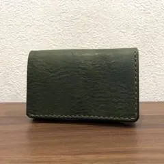 栃木レザー 薄く小さい二つ折り財布 ハンドメイド ヌメ革 メンズ レディース