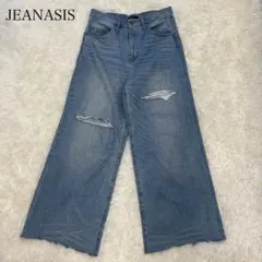 JEANASIS ジーナシス　デニム　パンツ ダメージ加工 ワイド　シルエットのサムネイル