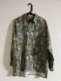 抽象パターン 長袖シャツ