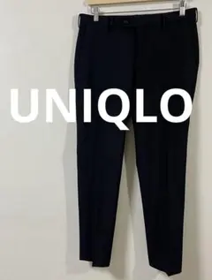 ユニクロ　UNIQLO 感動パンツ　ウエスト82cm ネイビー　美品　スラックス