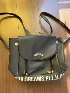 PINK LATTE ブラックリュック