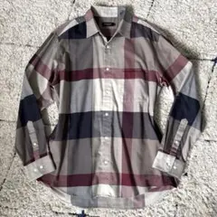 【美品✨】ブラックレーベルクレストブリッジ　シャツ　長袖　メガチェック　Ｌ