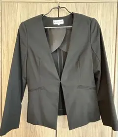 GLOBAL WORK ノーカラージャケット&テーパードパンツ　ブラック L