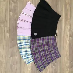 バブルス&SPINNS新品テニススカート4枚set原宿系ペコちゃんにこるん
