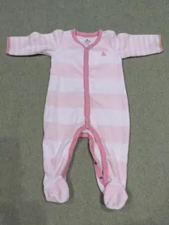 babyGap ピンクストライプロンパース 3-6ヶ月