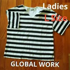 ボーダーTシャツ　ゆったり（グローバルワーク）
