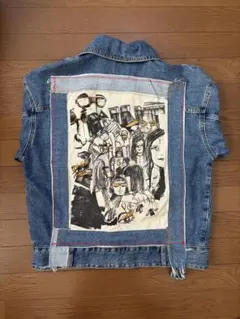 ZARA デニムジャケット ライダース 再構築 カスタム XS-S