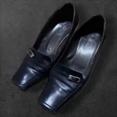 Gianni Versace レザー ブラック メデューサ パンプス 361/2のサムネイル