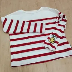 120cm ストライプ 長袖 カットソー トップス 子供 女の子 男の子