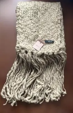 タグ付　COMME CA ISM フリンジ付きマフラー