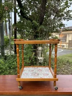 かわいい 昭和レトロ レトロポップなキッチンワゴン サイドテーブル 緑