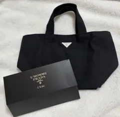新品】PRADA ノベルティ トートバッグ ランチバッグ ブラック