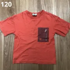 美品hakka kids 　ハッカキッズ　Tシャツ　120 オレンジのサムネイル