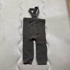 ダークグレー サスペンダー付きベビースパッツ 60-70cm