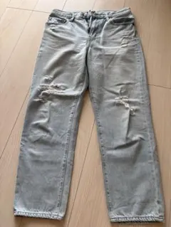 UNIQLO JEANSダメージデニム ストレート 25インチ