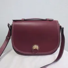 アニエスベー　2way ショルダー＆ハンドバッグ　ボルドー