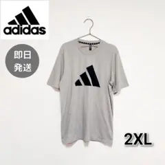 アディダス adidas メンズ 2XL 半袖 Tシャツ 夏 グレー 大きい