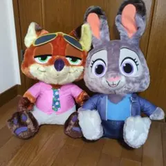 ズートピア　スーパーラージぬいぐるみ　ニック・ジュデイ