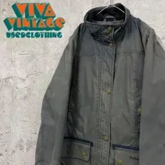 レア【古着】バブアー オイルドコットンジャケット グレー メンズXL