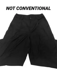 NOT CONVENTIONAL 黒スラックス ワイドパンツ