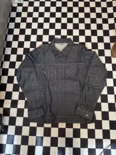 濃紺 デニムジャケット カバーオール ワークジャケット インディゴ 古着