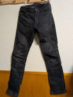 KOMINE バイク用ブラックデニムパンツ