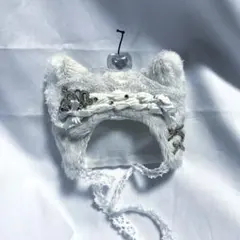 10cm ぬいぐるみ 服 グレー 被り物 ぬい服 作家様