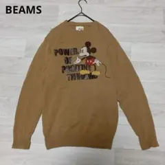 【BEAMS】ビームス×ディズニー　セーター　ニット　ミッキーマウス　L