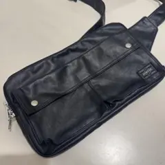 【新品✨】PORTER ポーター レザーボディバッグ　ブラック